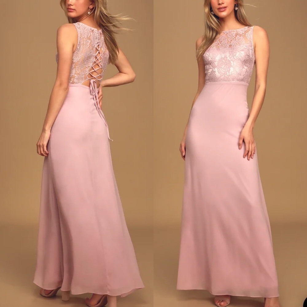 NWT 🌸LULUS SZ XL Falling in Love Dusty Lavender Sleeveless dress 👗